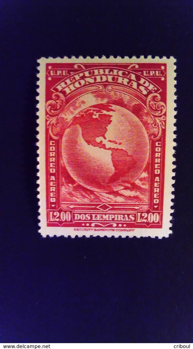 Honduras 1943 Globe Terrestre World Map Géographie Geography Yvert PA134 ** MNH - Honduras