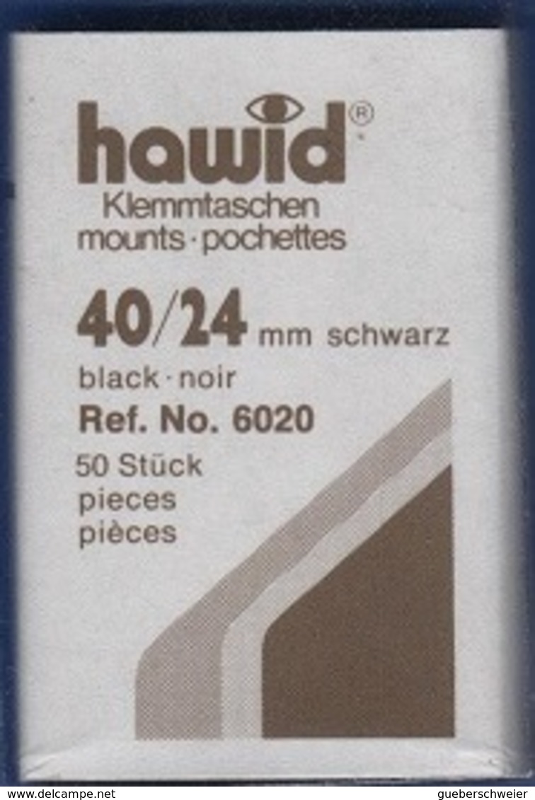 Paquet De 50 Pochettes Noires Hawid Simple Soudure Format 40 X 24 à - 50% - Postzegelhoes