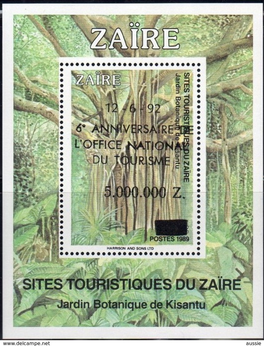 Zaire 1990 OCBn° Bloc 67 *** MNH Surcharge Met Opdruk - Ongebruikt