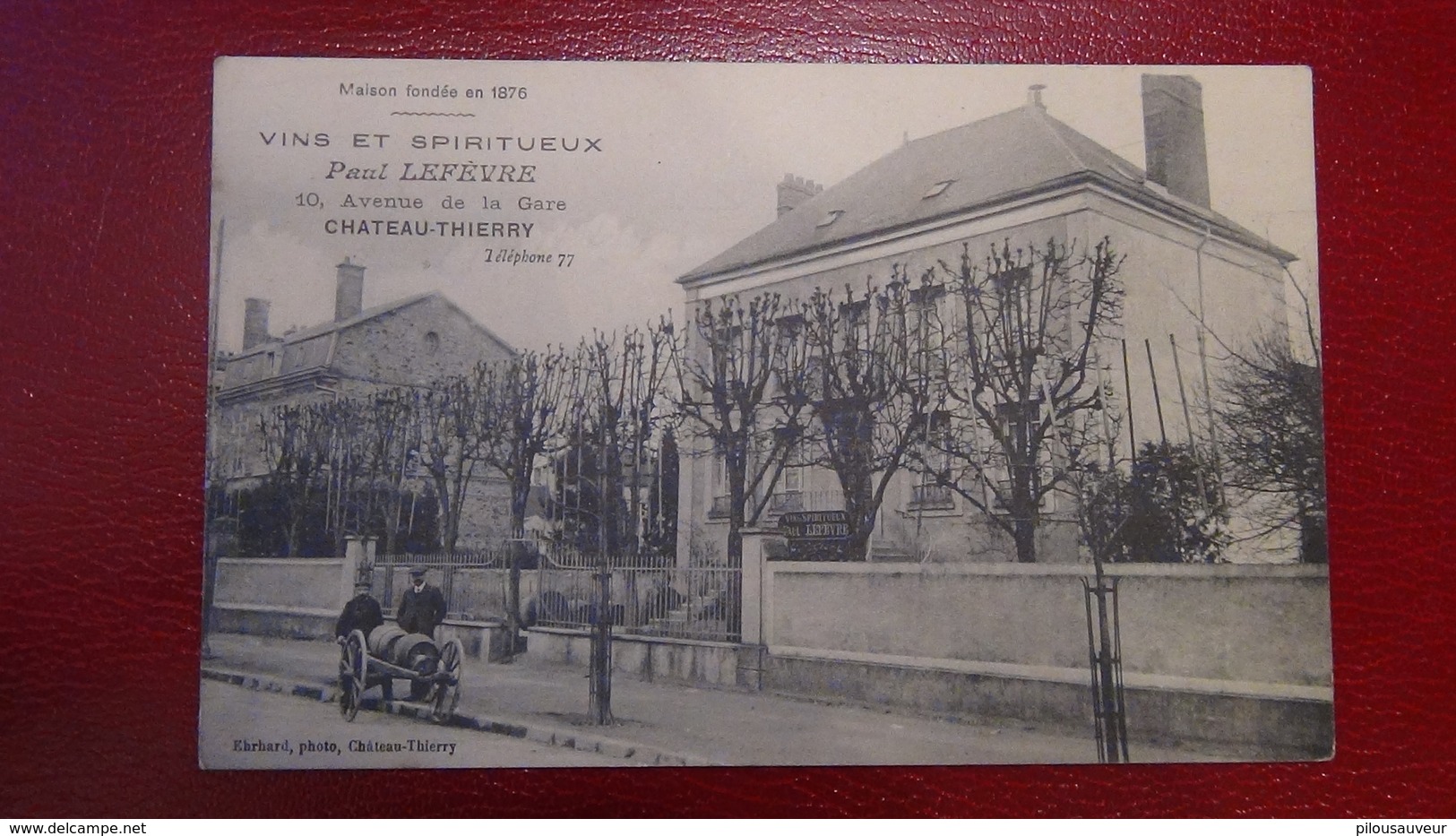 Château Thierry 10 Avenue De La Gare Pub Vins Et Spiritueux Voyagée  Non Timbrée Bon état - Chateau Thierry