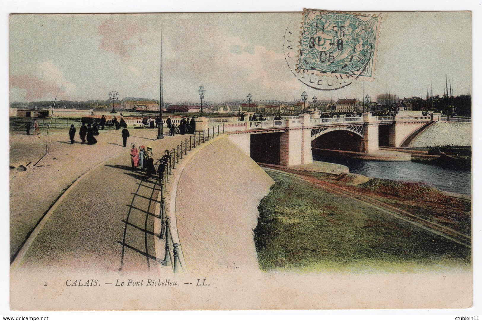 Calais (Pas-de-Calais)  Jardin Richelieu + Pont Richelieu    LES 2 CARTES - Calais