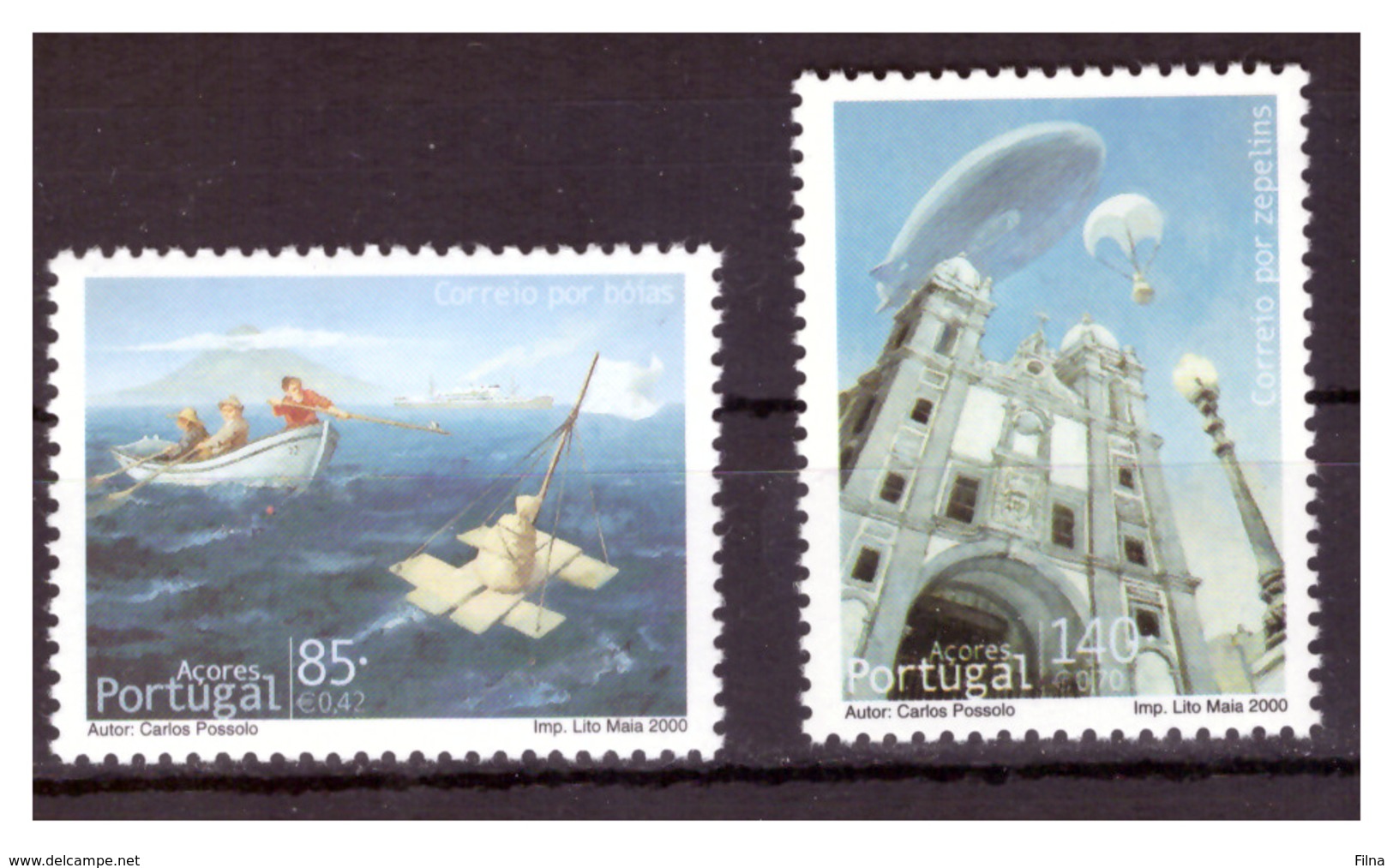 AZZORRE - 2000 - TRASPORTO POSTALE. SERIE COMPLETA. - MNH** - Azores