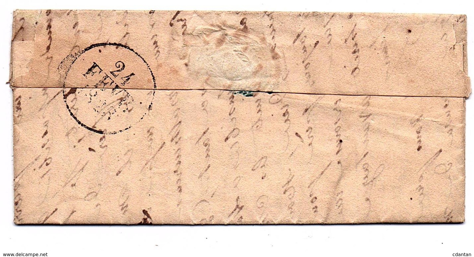 LOT - CAHORS - Cachet D'essai " FÉVRIER 1828 " ( RARE Indice 35 ) - 1801-1848: Précurseurs XIX