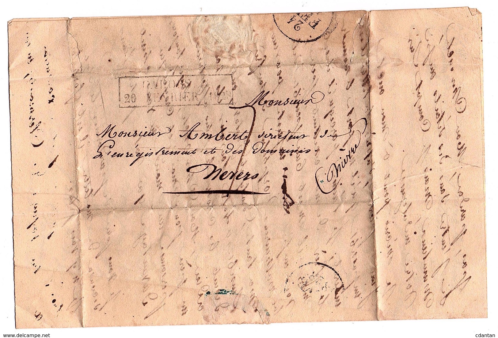 LOT - CAHORS - Cachet D'essai " FÉVRIER 1828 " ( RARE Indice 35 ) - 1801-1848: Précurseurs XIX