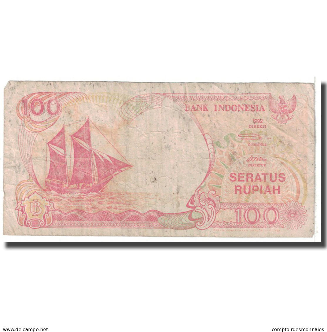 Billet, Indonésie, 100 Rupiah, 1992, KM:127a, B - Indonésie