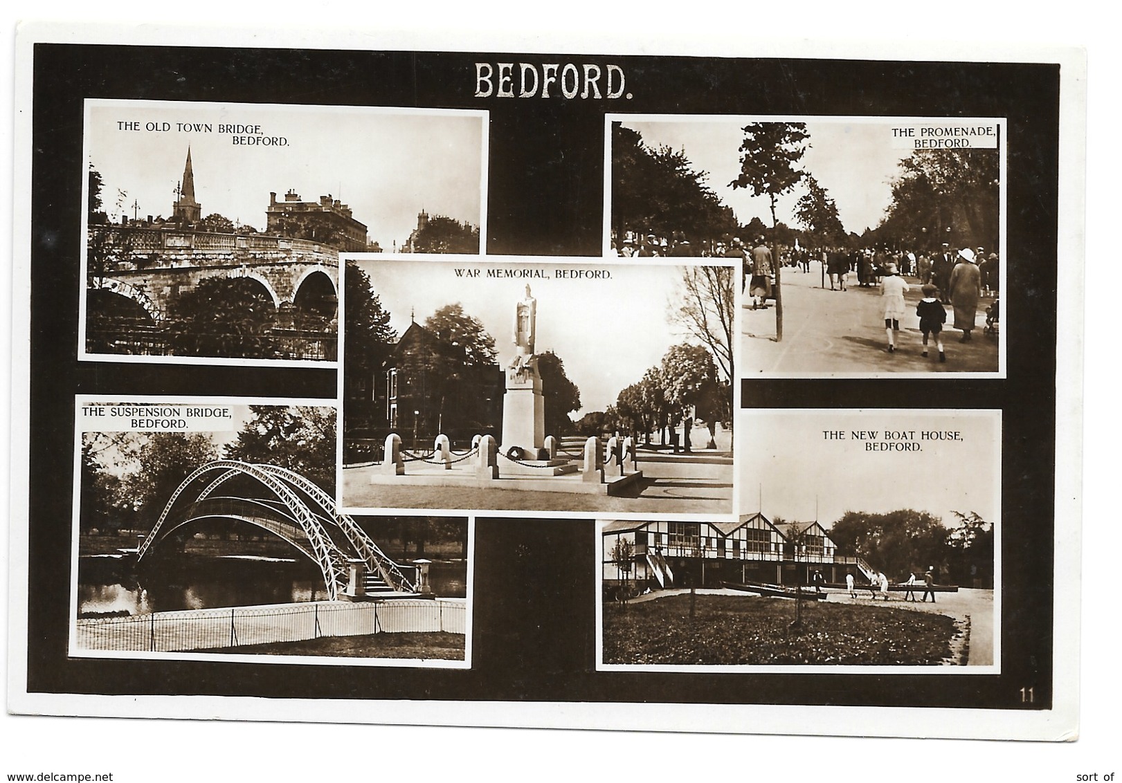 REAL PHOTO POSTCARD - BEFORD - MULTIVIEW --- B366 - Bedford