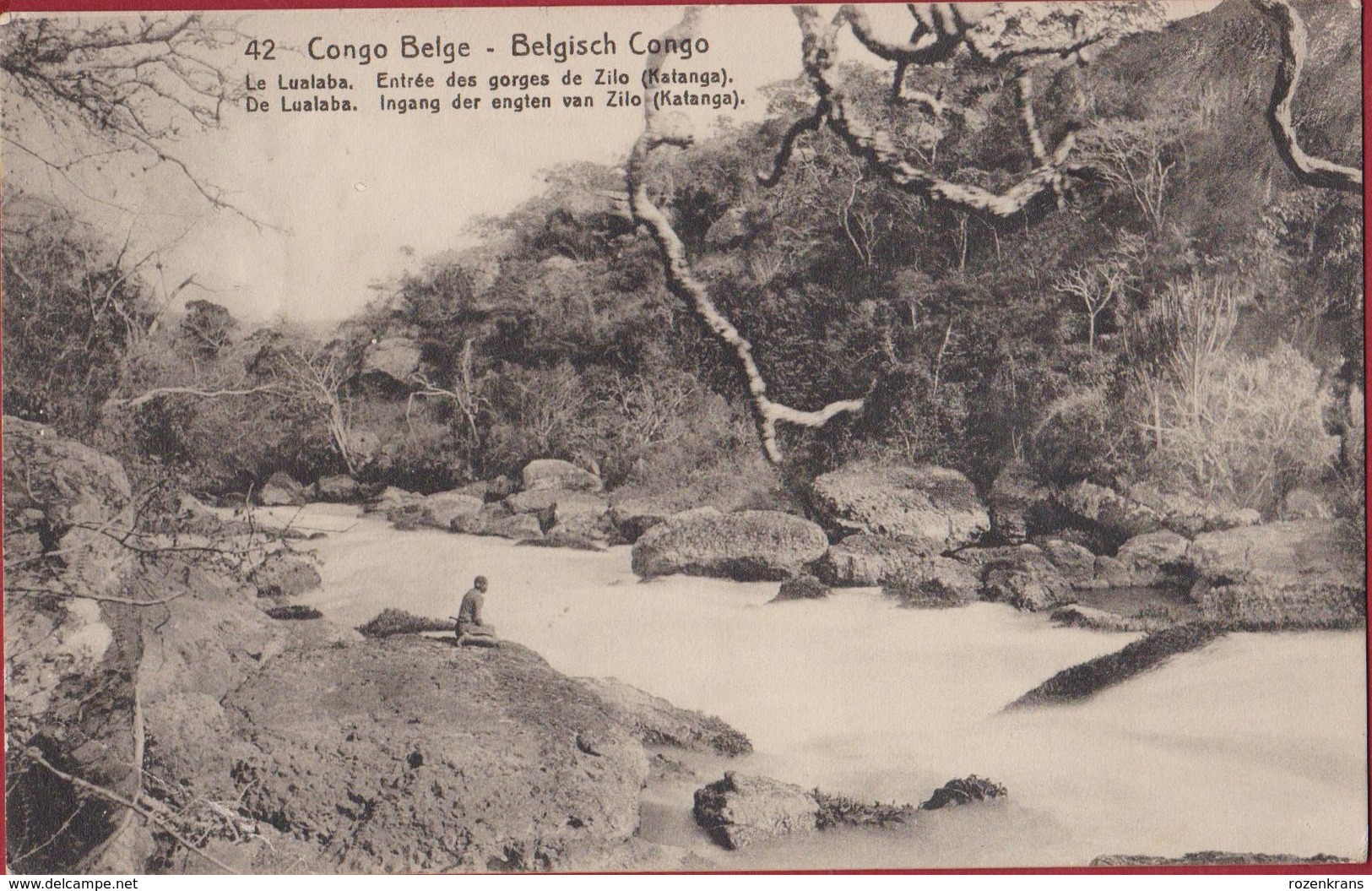 Belgisch Congo Belge 1920 Afrique Etnique Etnic Le Lualaba Ingang Der Engten Van Zilo Katanga (Pli - Fold) Africa Boma - Congo Belge