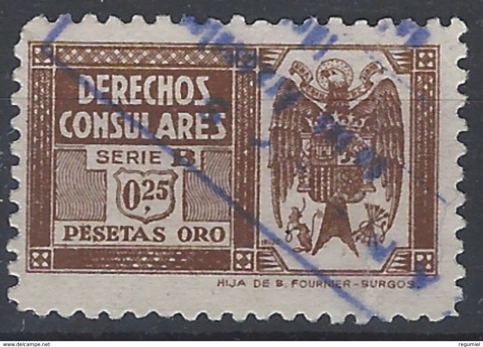 Derechos Consulares 107 (o) Aguila. 1939 - Fiscales