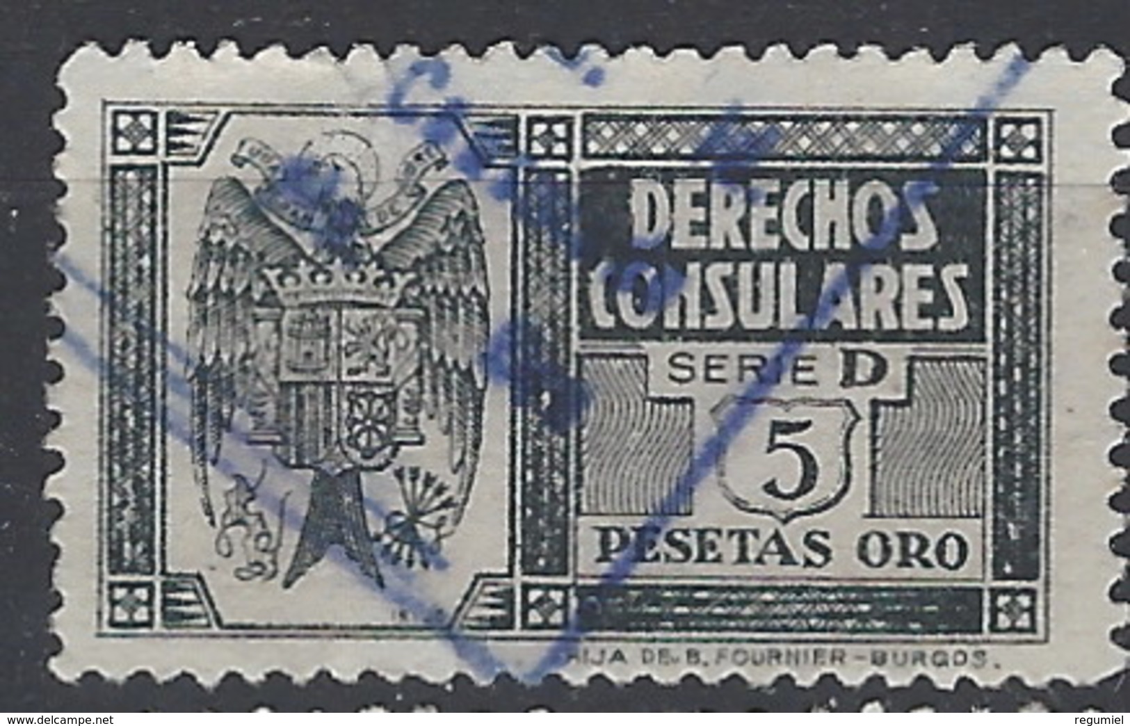 Derechos Consulares 168 (o) Aguila. 1940 - Fiscales