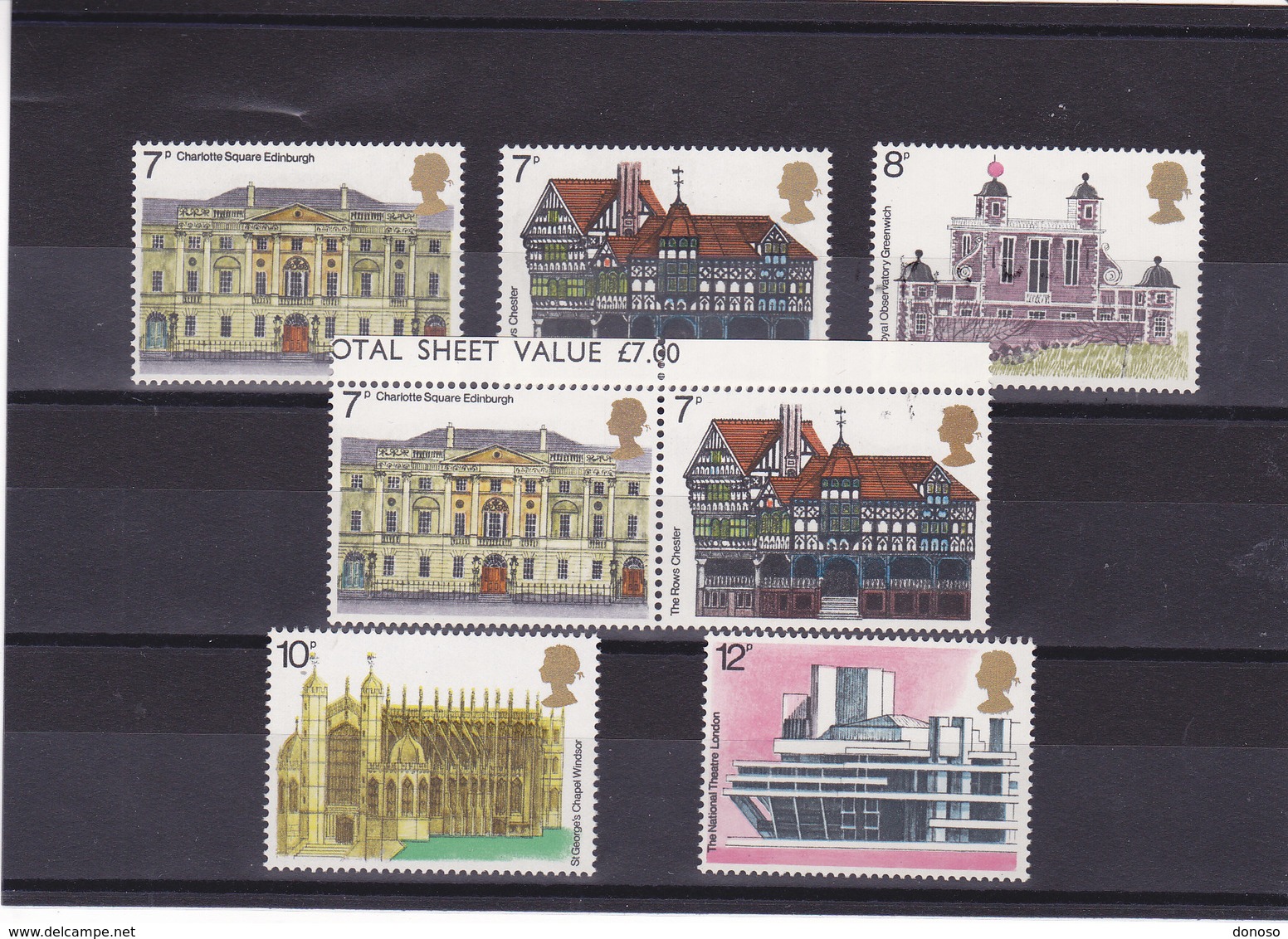 GB 1975 Année Européenne De L'architecture Yvert 751-755 + 751a NEUF** MNH - Neufs