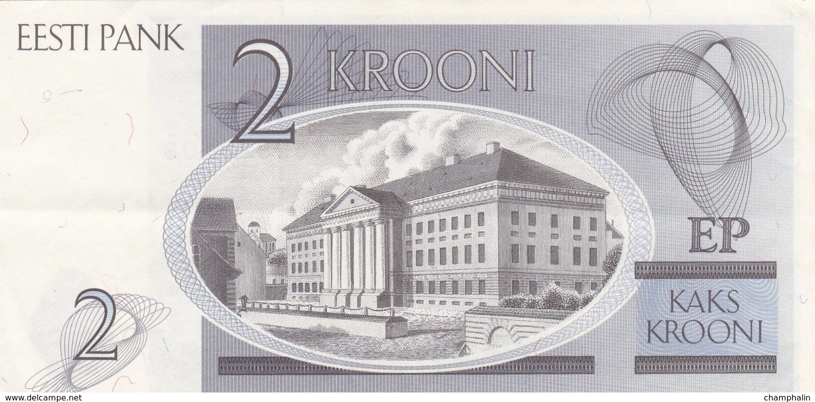 Estonie - Billet De 2 Krooni - K. E. Von Baer - 1992 - Estonie