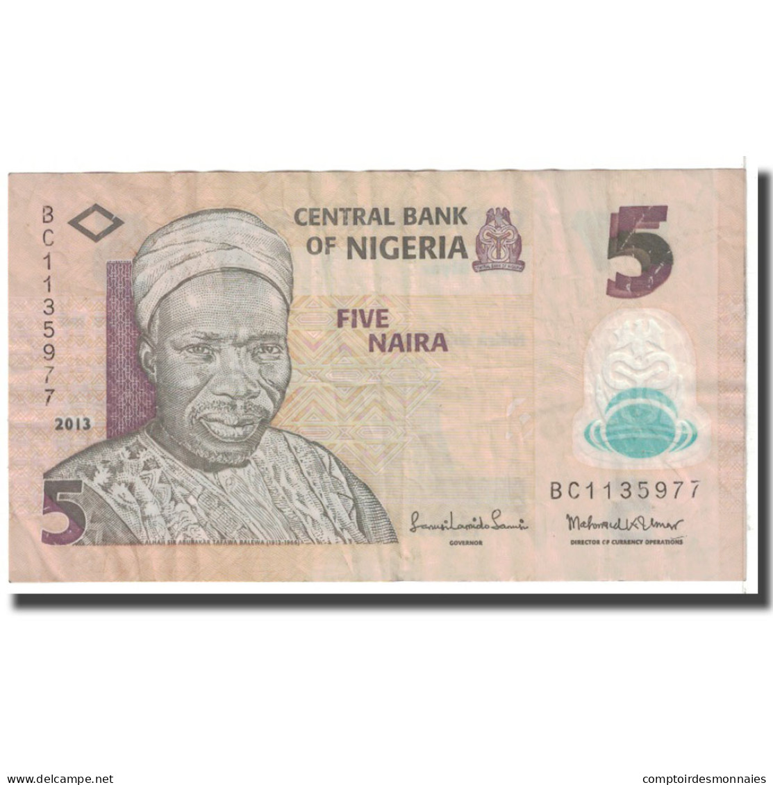 Billet, Nigéria, 5 Naira, 2013, KM:32b, TB - Nigeria