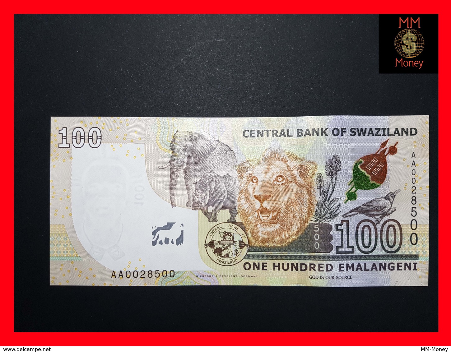 SWAZILAND  100 Emalangeni 6.9.2017 P. NEW UNC - Swaziland