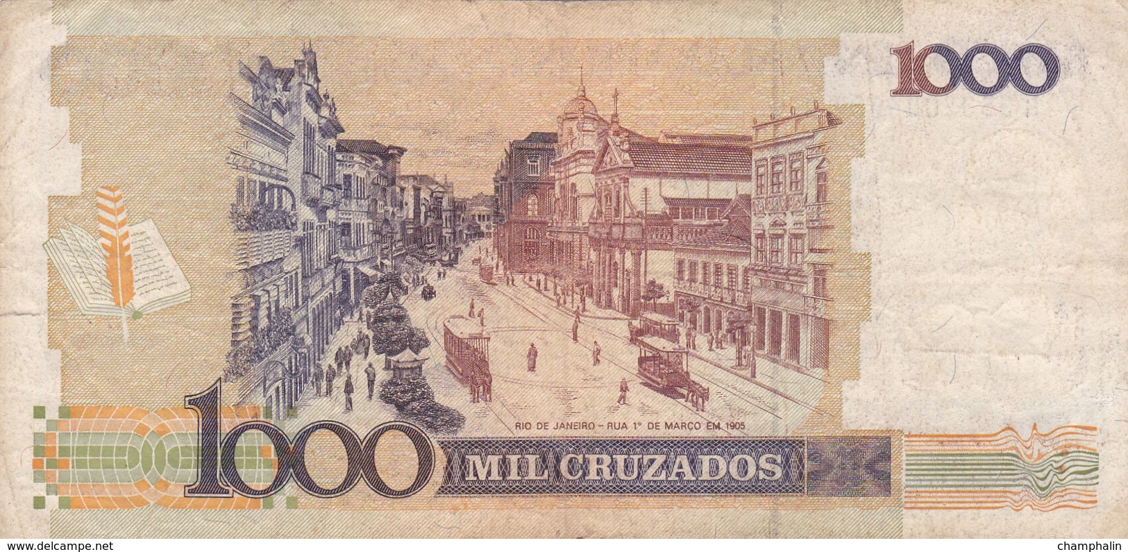 Brésil - Billet De 1000 Cruzados - M. De Assis - Non Daté - Brasil