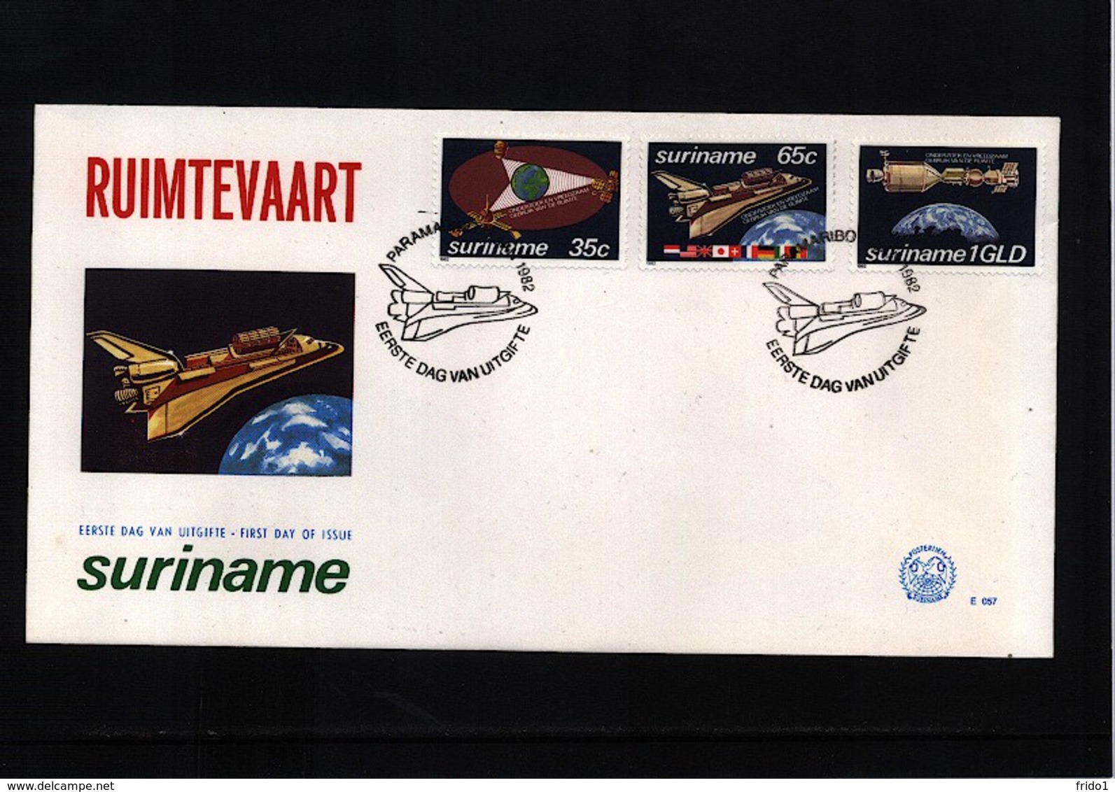 Surinam 1982 Space / Raumfahrt Space Shuttle FDC - Amérique Du Sud