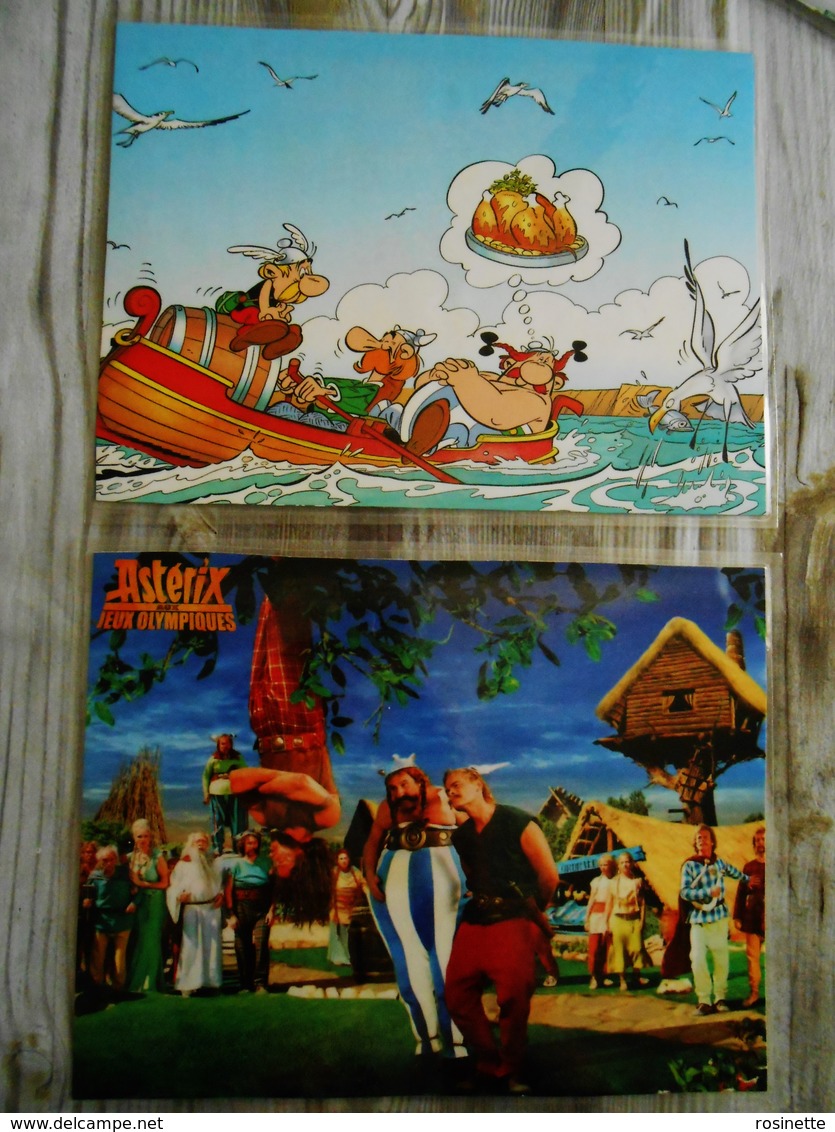 2 Repro  Cartonnées Et Plastifiées  - ASTERIX ET OBELIX + ASTERIX AUX JEUX OLYMIQUES - Autres & Non Classés