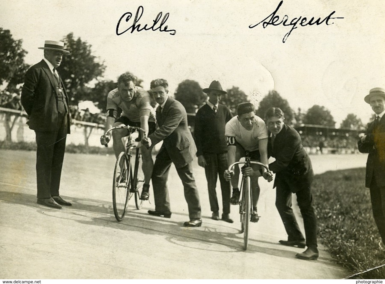 France Paris Sport Cyclisme Championnat Match Chilles Sergent Ancienne Photo 1923 - Sports