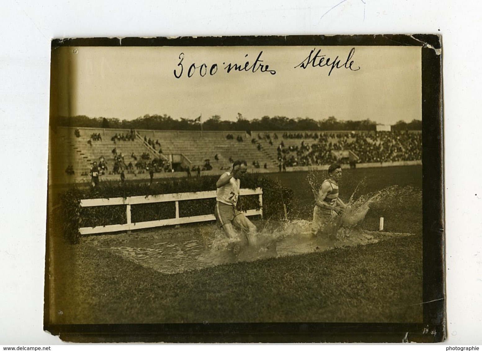 Paris Course Athletisme France Belgique ? 3000m Steeple Ancienne Photo Juin 1923 - Sports