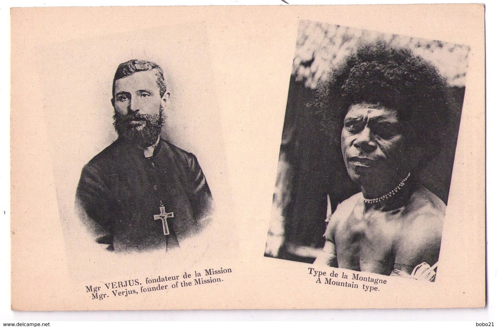 3092 - Papouasie-Nouvelle Guinée - Missionnaires Du Sacré-Coeur D'Issoudun Monseigneur Verjus Et Type De La Montagne - Papua-Neuguinea