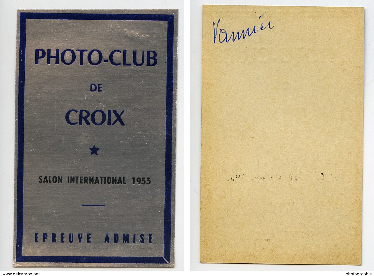 France Photo-Club De Croix Etiquette Salon Photographique International 1955 - Unclassified