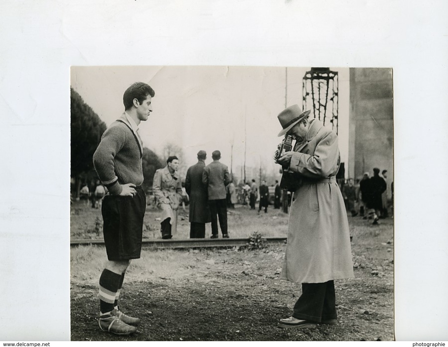 France Le Footballeur & Le Photographe Ancienne Photo 1955 - Other & Unclassified