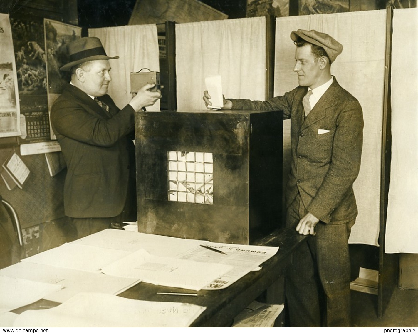 Chicago Election John Weldman Photographié Par Thomas Tracy Ancienne Photo 1928 - Professions