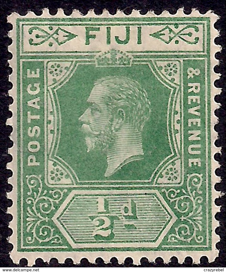 Fiji 1912 - 23 KGV 1/2d Green MM SG 126 ( J1242 ) - Fiji (...-1970)