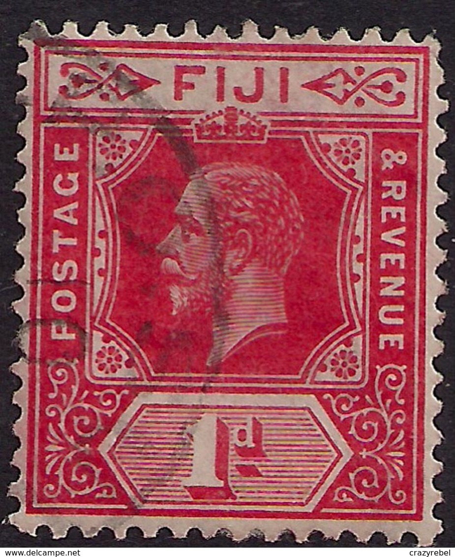 Fiji 1912 - 23 KGV 1d Carmine Used SG 127 ( J1247 ) - Fiji (...-1970)
