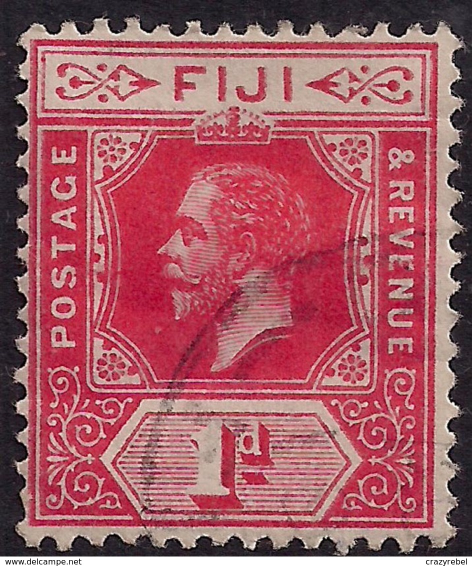 Fiji 1912 - 23 KGV 1d Carmine Used SG 127 ( J1243 ) - Fiji (...-1970)