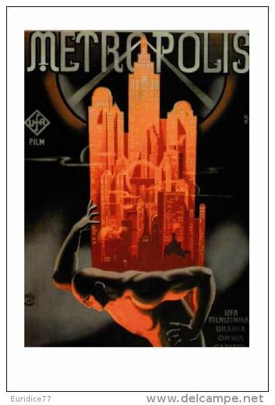 Affiche Du Film - Metropolis (1927) - Fritz Lang  - POSTCARD RP (3)- Size: 15x10 Cm. Aprox. - Afiches En Tarjetas