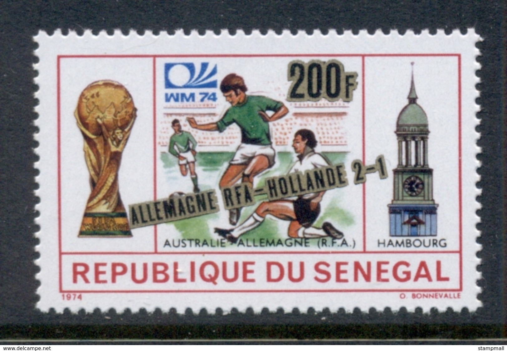 Senegal 1974 World Cup Soccer Munich Opt Germany Hollande MUH - Senegal (1960-...)