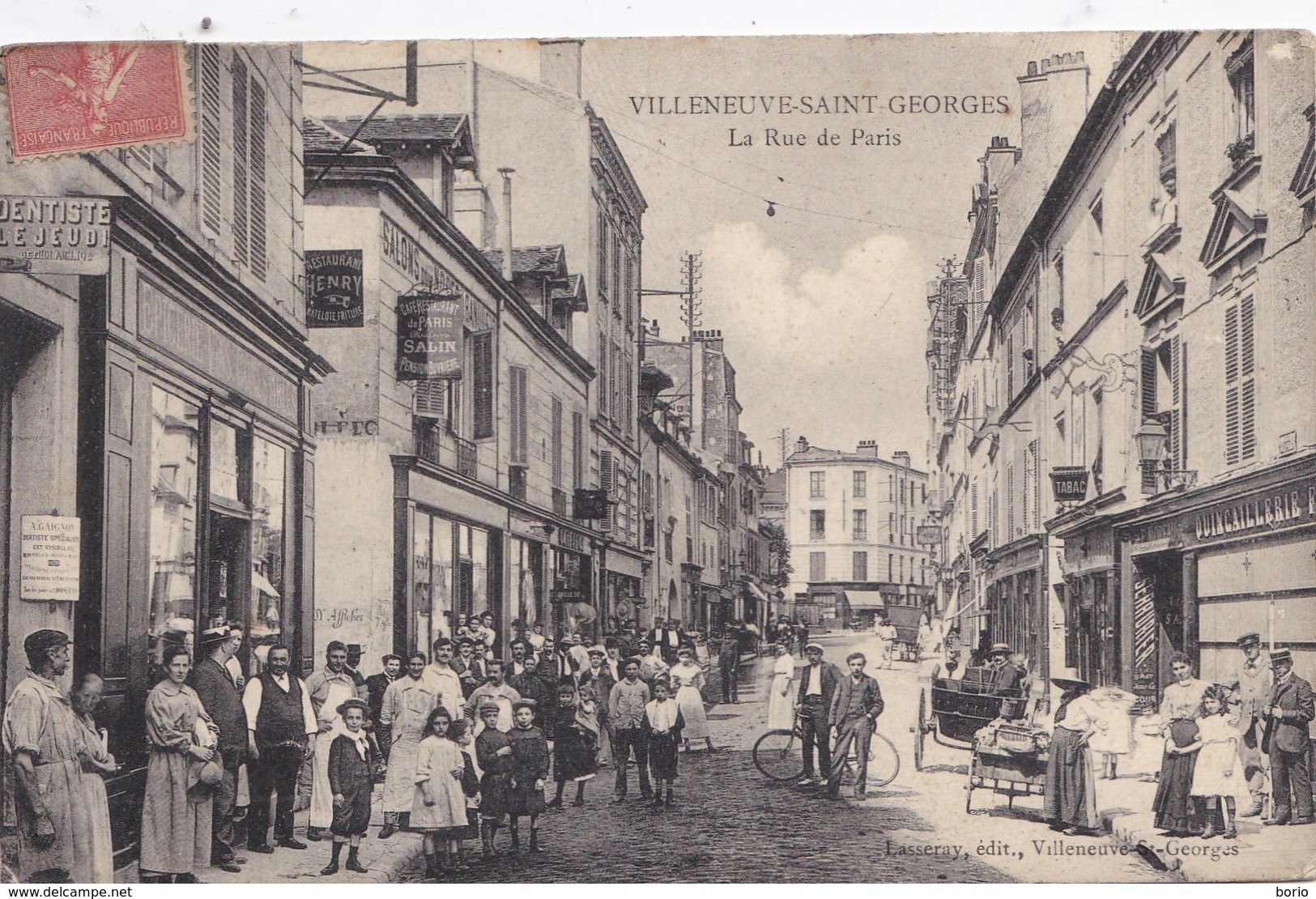 Villeneuve Saint Georges. La Rue De Paris - Villeneuve Saint Georges