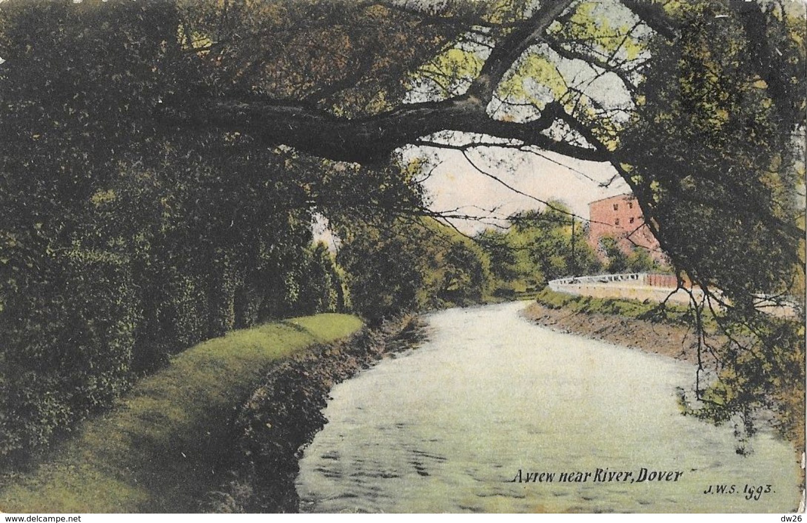 A View Near River, Dover - Post Card J.W.S. 1993 - Dover