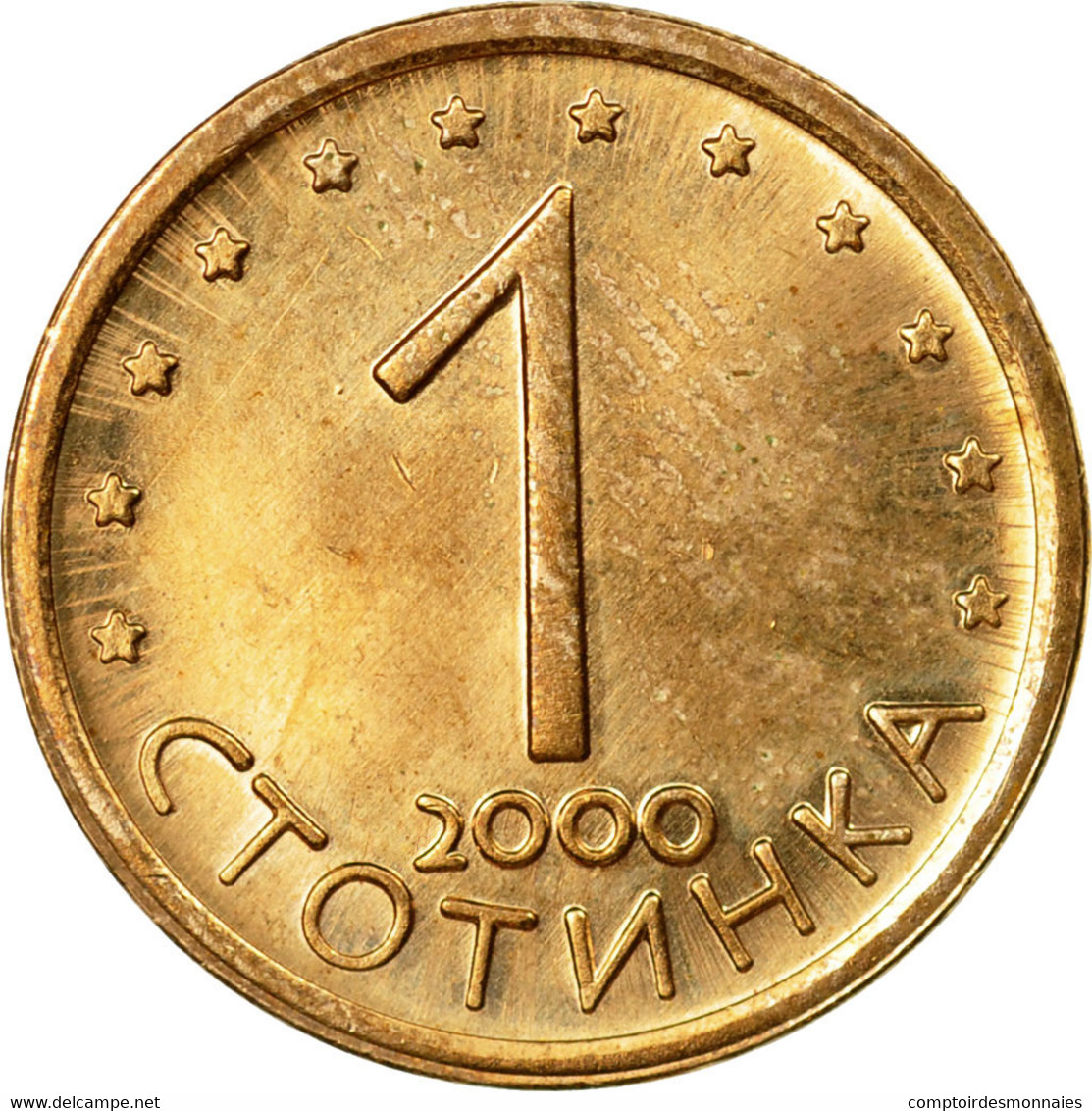 Monnaie, Bulgarie, Stotinka, 2000, SUP+, Brass Plated Steel, KM:237a - Bulgarie