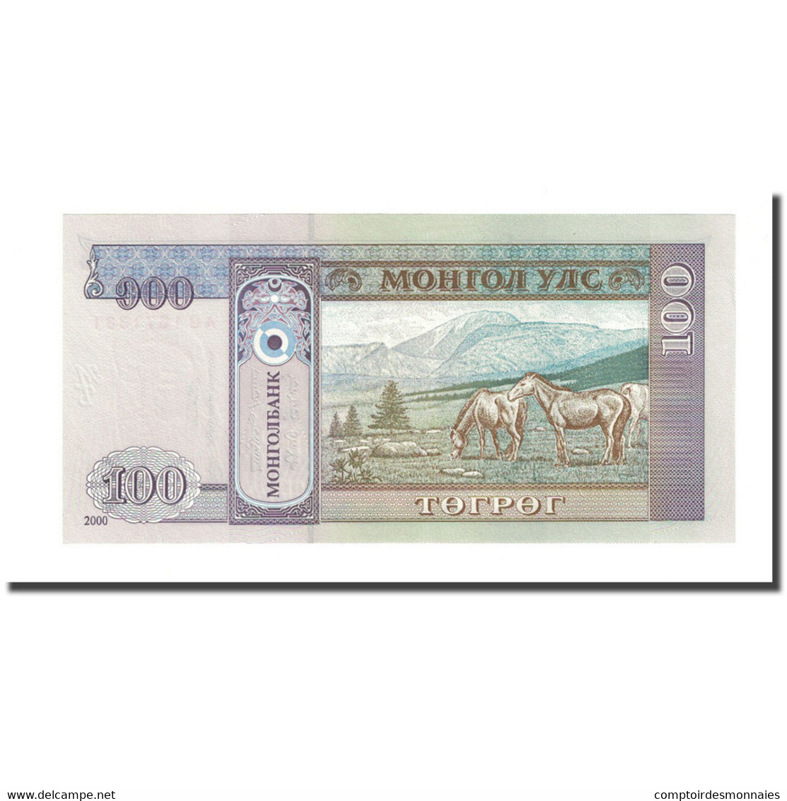 Billet, Mongolie, 100 Tugrik, 2000, KM:57, NEUF - Mongolie