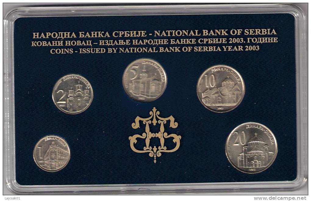 Serbia 2003. Official Mint Set Of The National Bank Of Serbia Coin Set - Servië