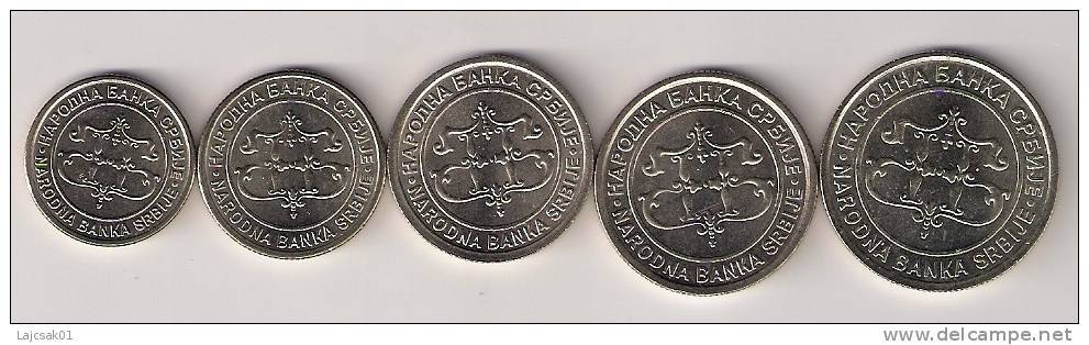 Serbia 2003. Coin Set UNC 1 - 2 - 5 - 10 - 20 Dinara - Serbie