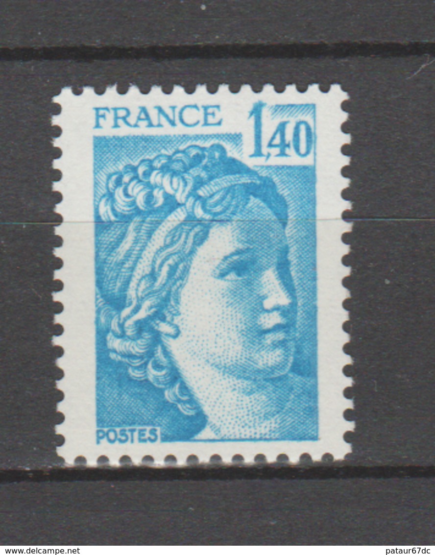 FRANCE / 1978 / Y&T N° 1975 ** : Sabine 1F40 Bleu - Gomme Métropolitaine (brillante) Intacte - Neufs