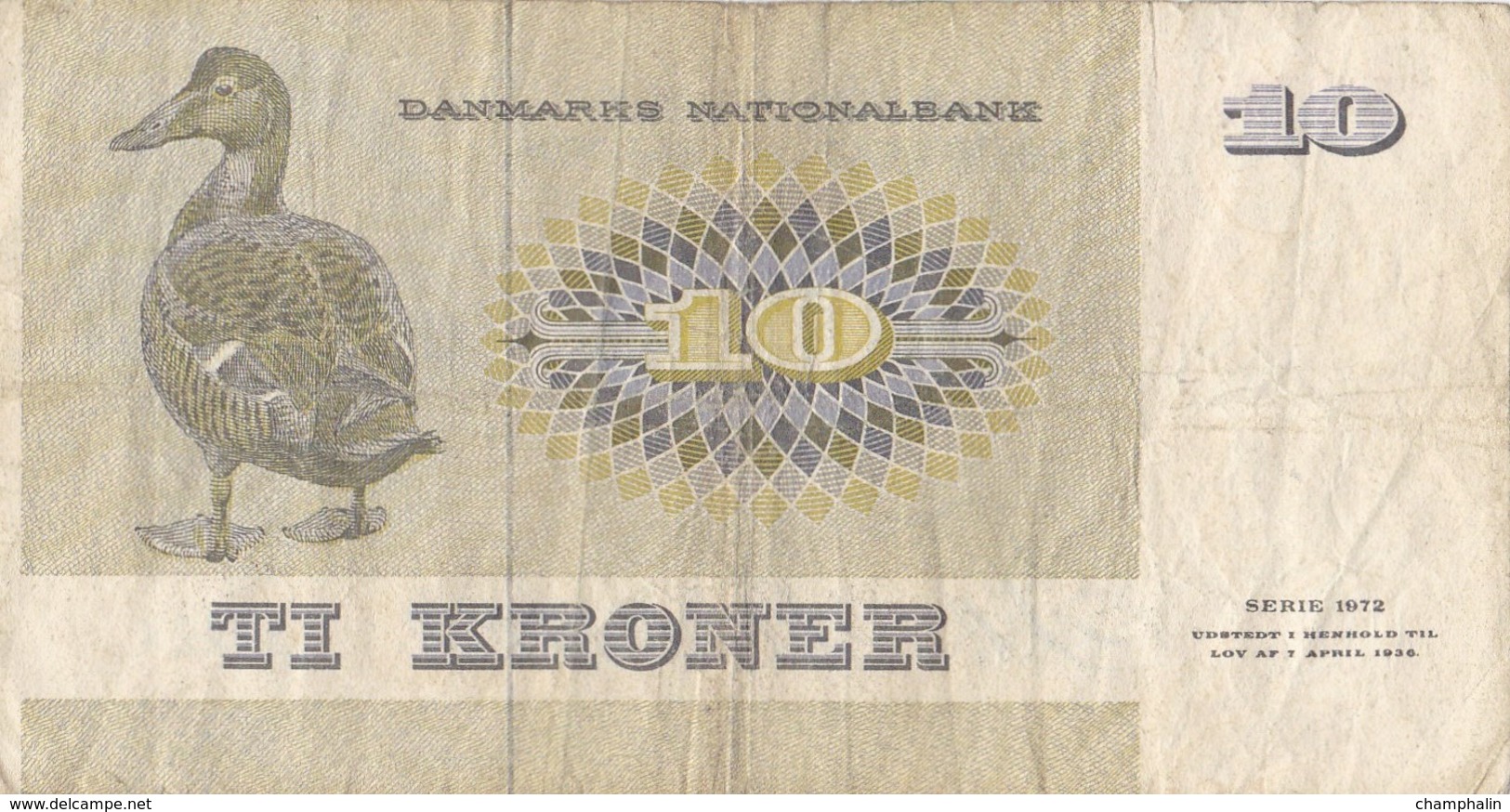 Danemark - Billet De 10 Kroner - 1972 - Danemark