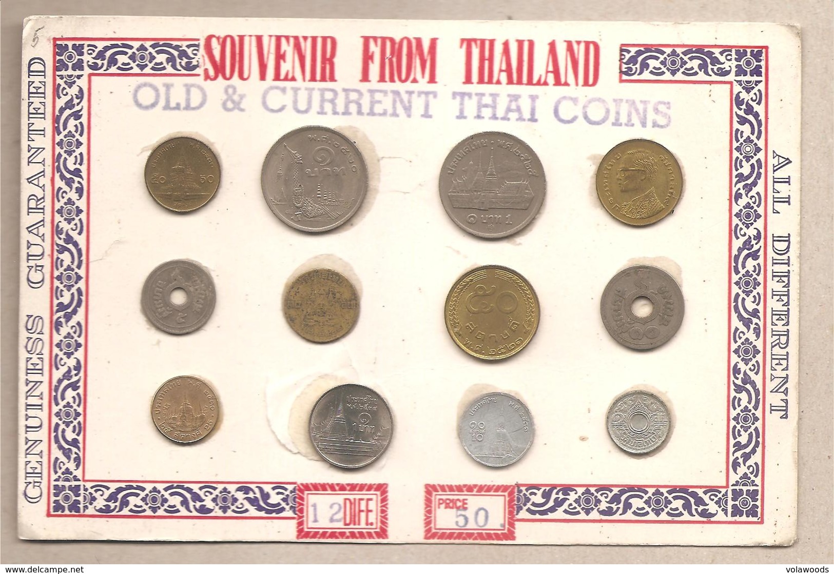 Thailandia - Souvenir Sheet - 12 Monete Differenti - Tailandia