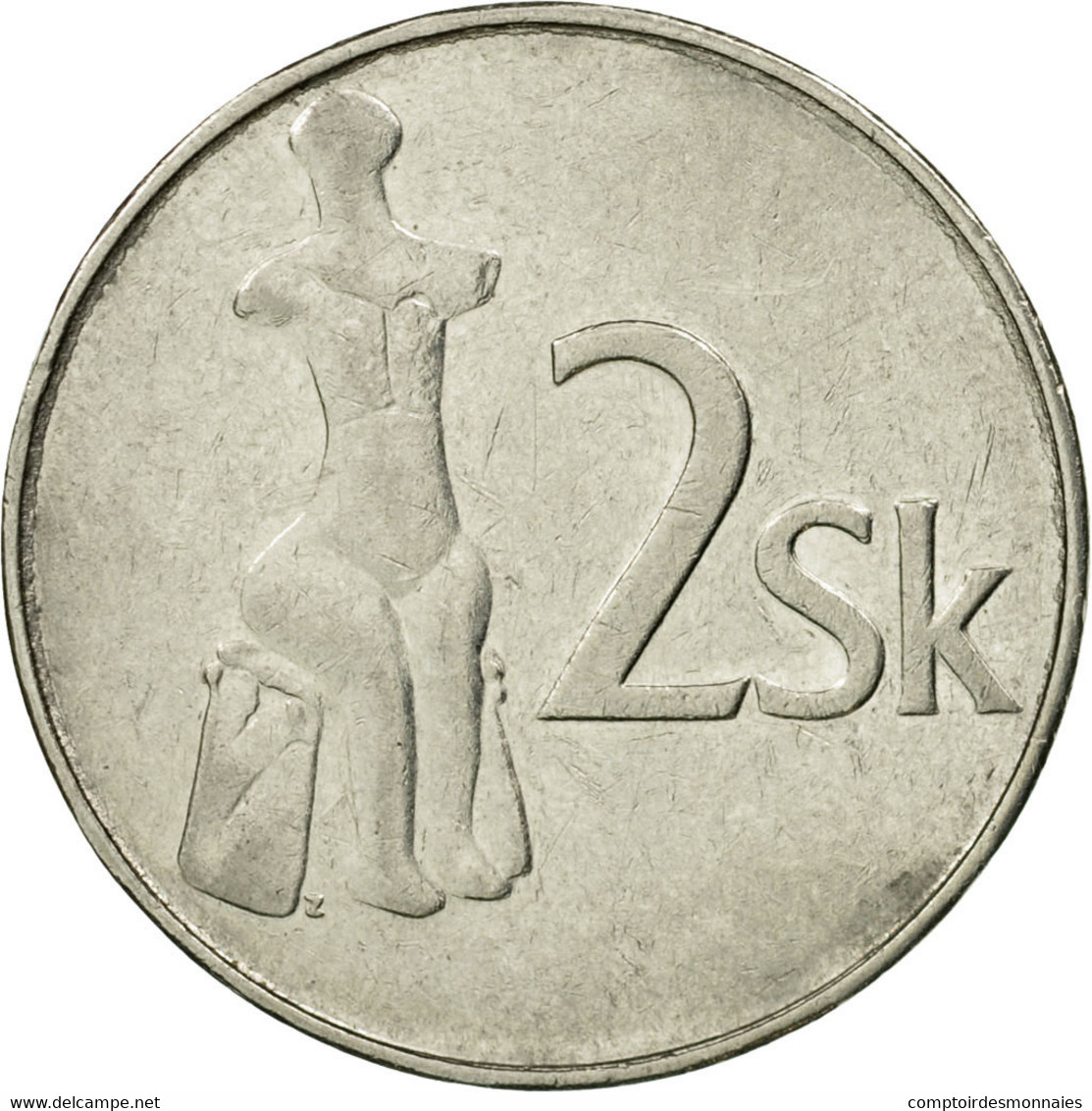 Monnaie, Slovaquie, 2 Koruna, 1994, TTB, Nickel Plated Steel, KM:13 - Slowakije