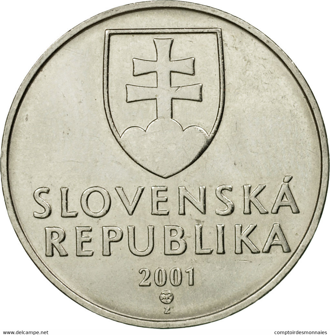 Monnaie, Slovaquie, 2 Koruna, 2001, TTB, Nickel Plated Steel, KM:13 - Slovaquie