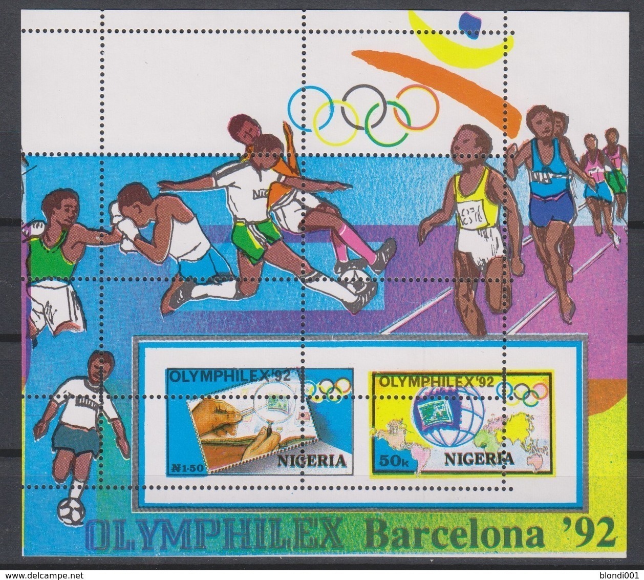 Olympics 1992 - Soccer - Boxing - NIGERIA - S/S MNH ** - Sommer 1992: Barcelone