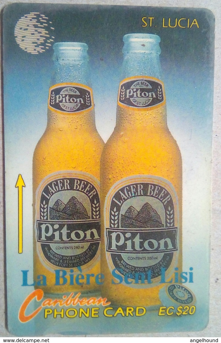 Saint Lucia Cable And Wireless 10CSLA  EC$10 " Piton Beer " - Sainte Lucie