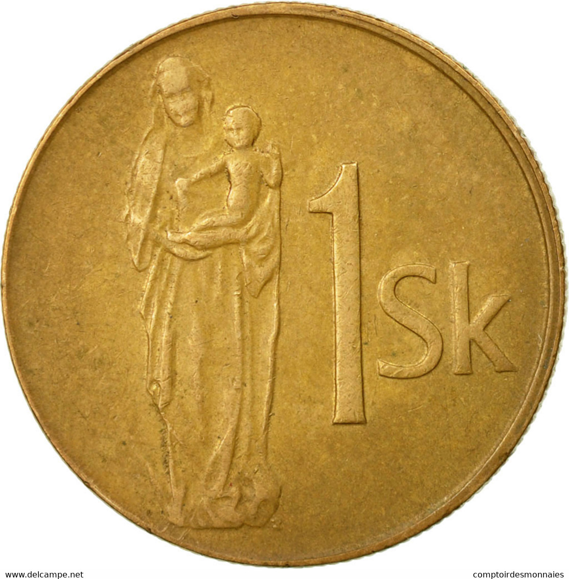 Monnaie, Slovaquie, Koruna, 1993, TB+, Bronze Plated Steel, KM:12 - Slovaquie