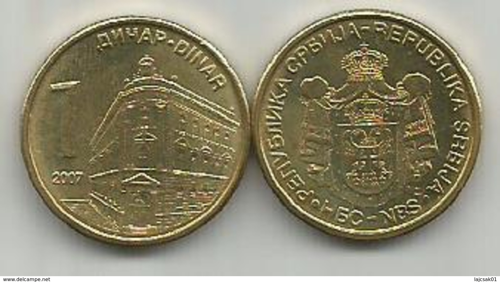 Serbia 1 Dinar  2007. - Servië