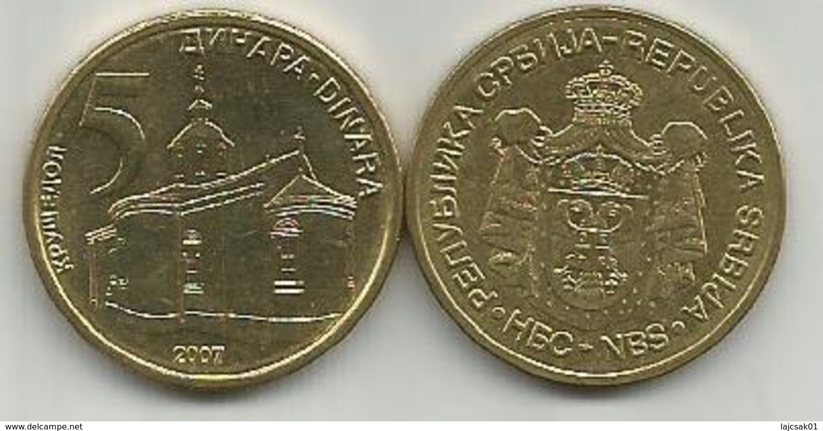 Serbia 5  Dinara  2007. - Servië