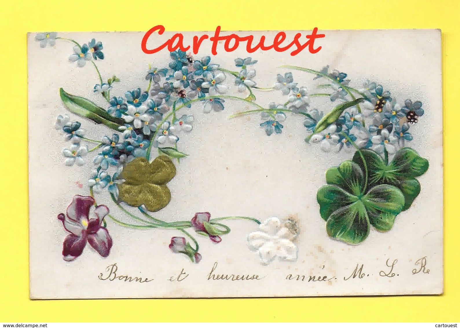 CPA Miosotis Treifle  - Embossée ENFANT Fleur Coquelicots  1904 - Flores