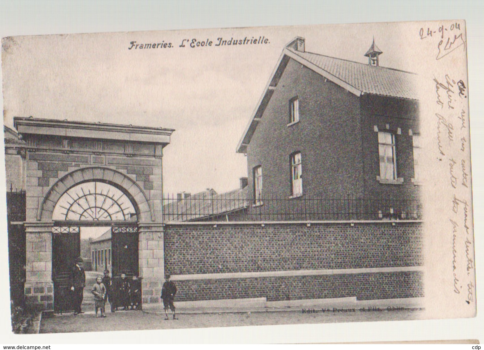 Cpa Frameries   1904   école - Frameries