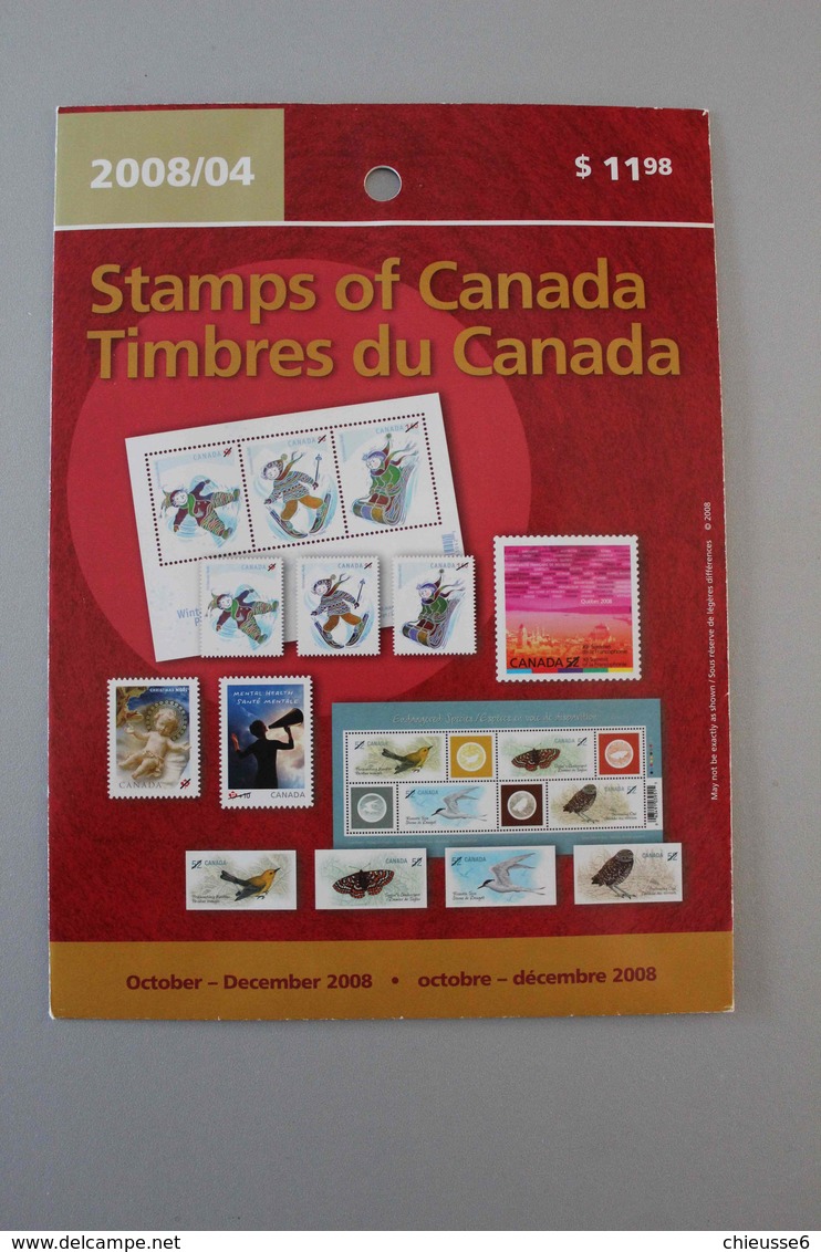 Canada - Année 2008-  Pochette N° 4 - Jahressätze Der Kanad. Post